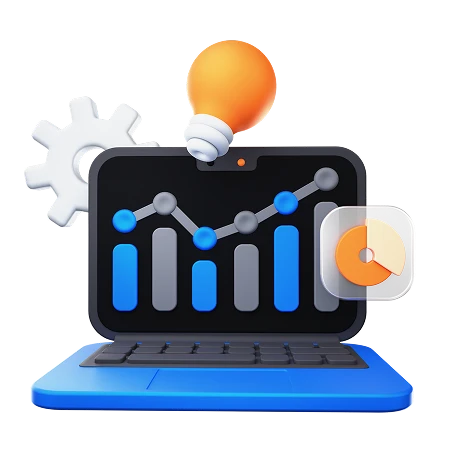 Analytics dashboard icon, track performance, Handei Digital, Zimbabwe